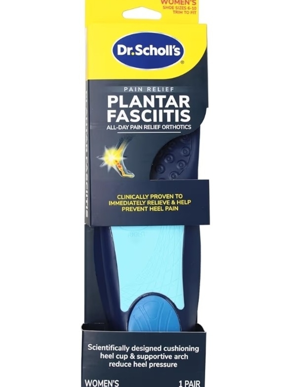 Dr. Scholl's Plantar Fasciitis Insoles - Light Blue & Navy